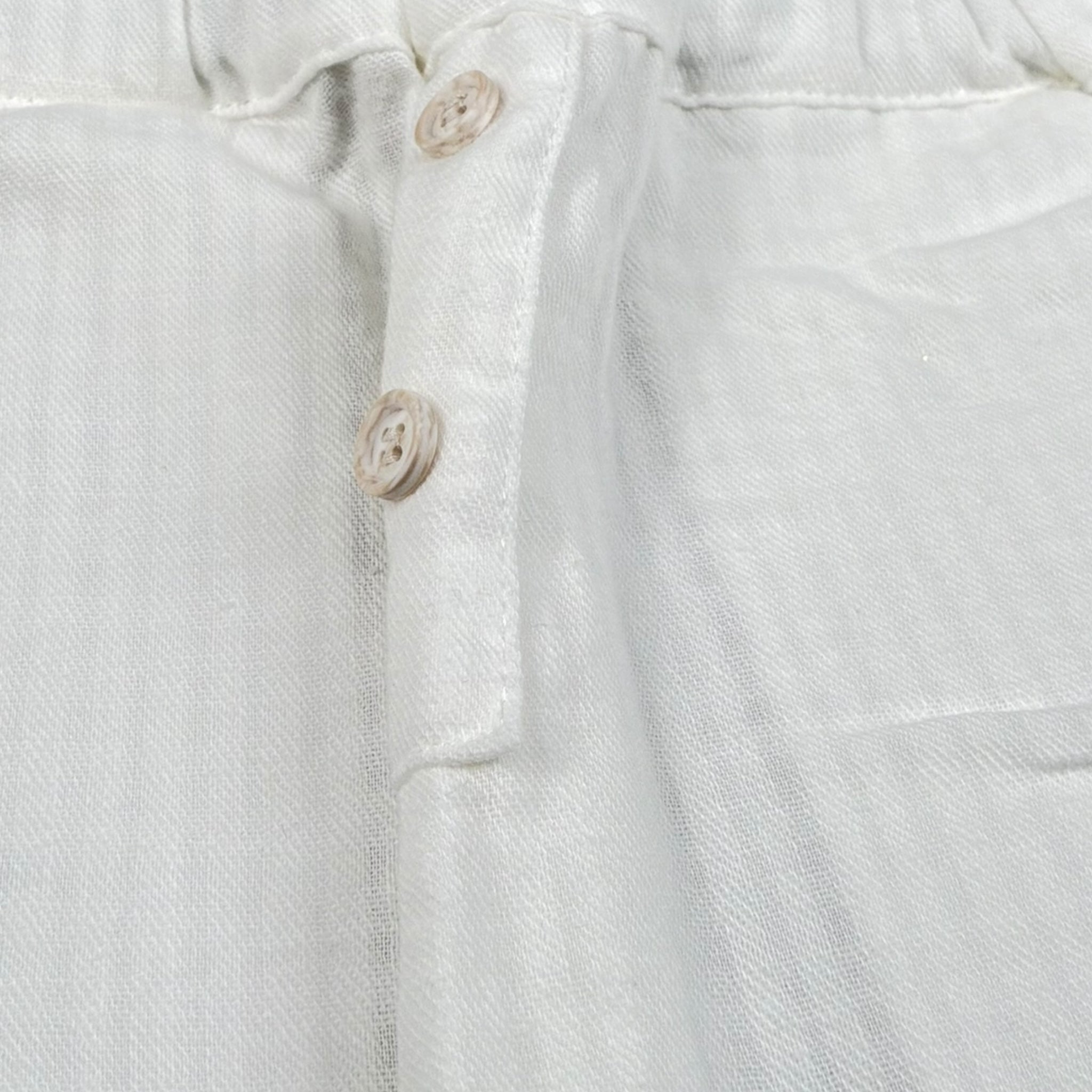 Petit Indi Pantalone Tinta Unita con Elastico In Vita per Neonato SS25BK8140XN BIANCO PETIT INDI 