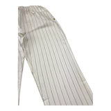 Petit Indi Pantalone Tinta Unita con Fantasia A Righe per Bambino SS25BK8225 BIANCO PETIT INDI 