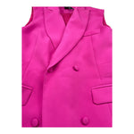Petit Posh Giacca Tinta Unita Doppiopetto per Bambina GFJS25036GC FUXIA PETIT POSH 