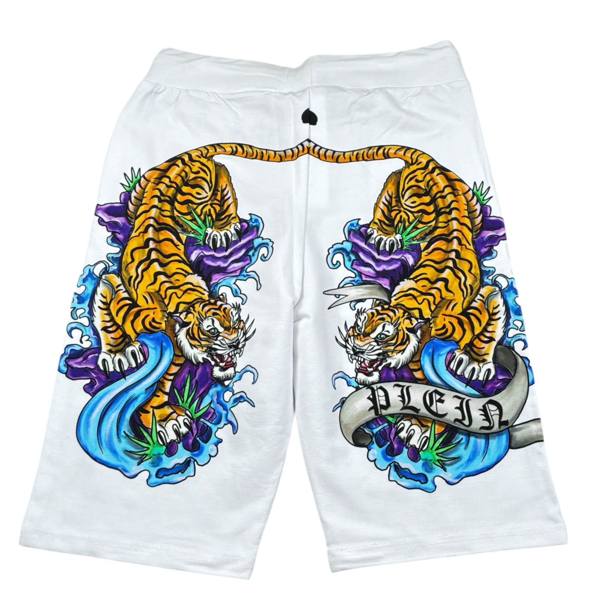 Philipp Plein Bermuda tinta unita con Stampa Bianco per Bambino BJT0496 BIANCO PHILIPP PLEIN 