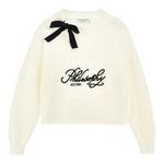 Philosophy Maglia Girocollo Tinta Unita con Logo per Bambina I9E610 PANNA PHILOSOPHY 