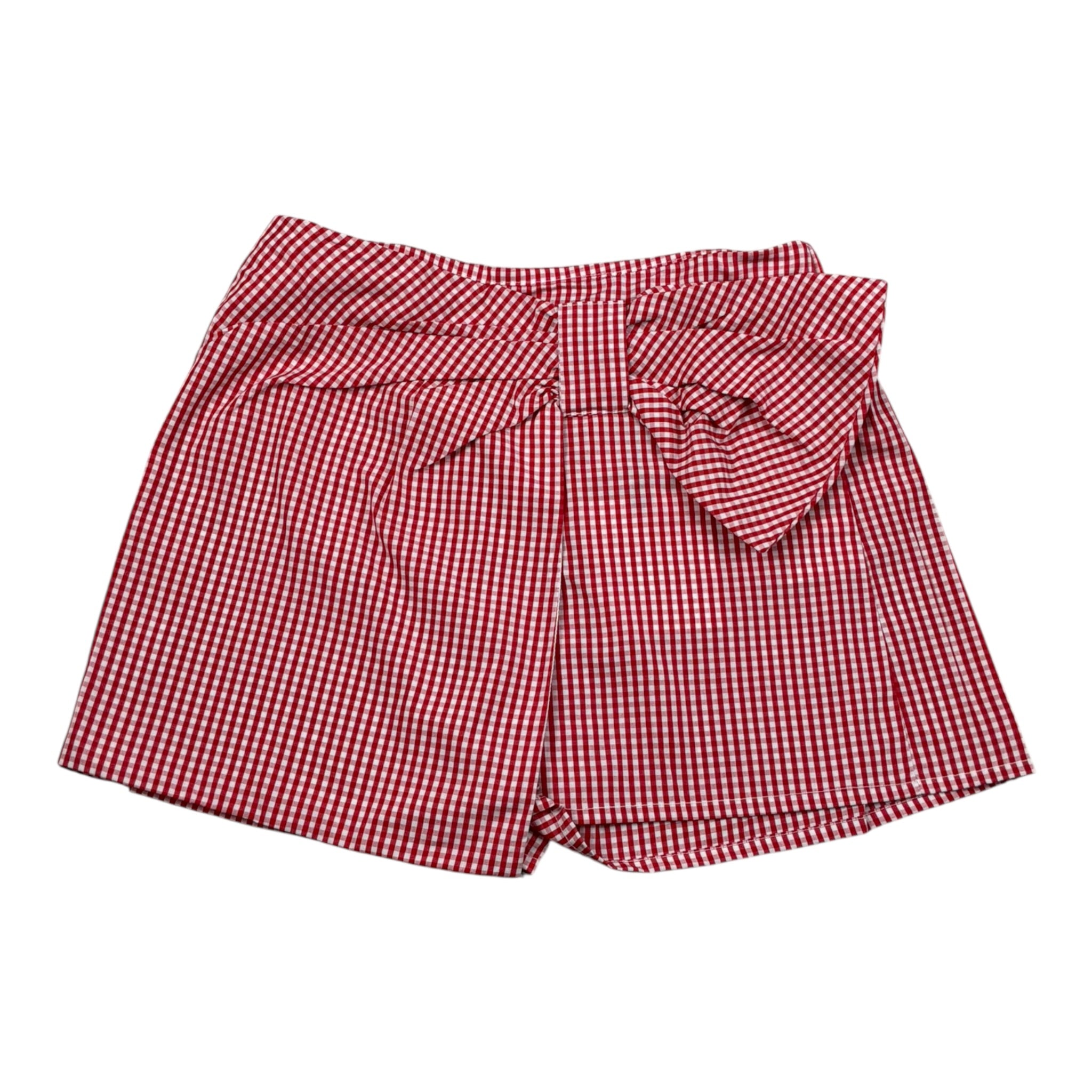 Piccola Ludo Short Tinta Unita con Fantasia A Quadri per Bambina BF9WB051 ROSSO PICCOLA LUDO 
