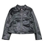 Pinko Giubbino Tinta Unita con Zip In Ecopelle per Bambina F3PIBGJK222 NERO PINKO 