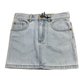 Pinko Gonna In Denim Tinta Unita con Girovita Regolabile per Bambina KFG0001 AZZURRO PINKO 
