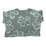 Play Up T-Shirt Girocollo Tinta Unita Stampa Fantasia per Neonata PA022AQ11053 VERDE PLAY UP 