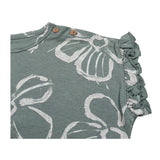 Play Up T-Shirt Girocollo Tinta Unita Stampa Fantasia per Neonata PA022AQ11053 VERDE PLAY UP 