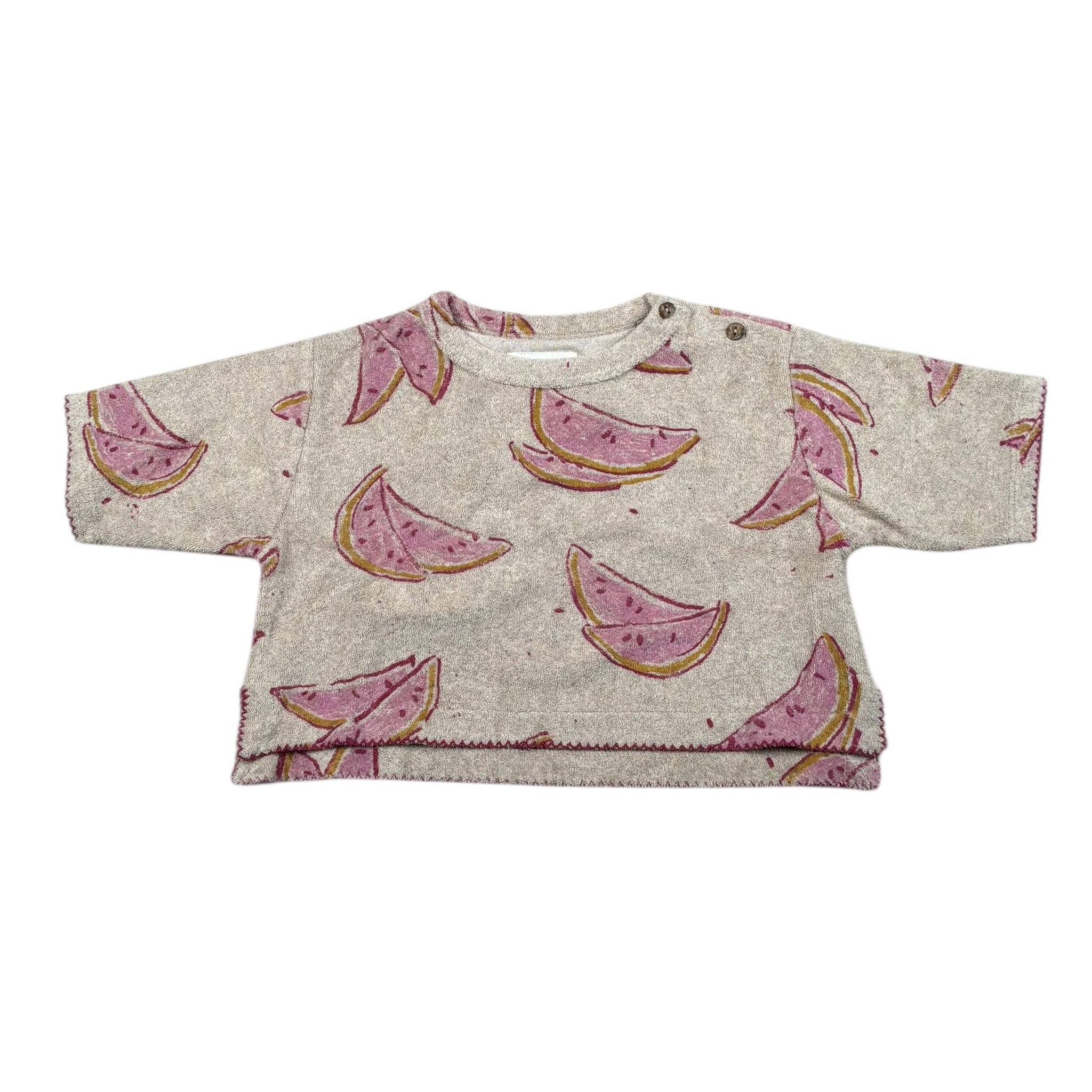 Play Up T-Shirt Modello Crop Tinta Unita per Neonata PA022AQ11351 BEIGE PLAY UP 