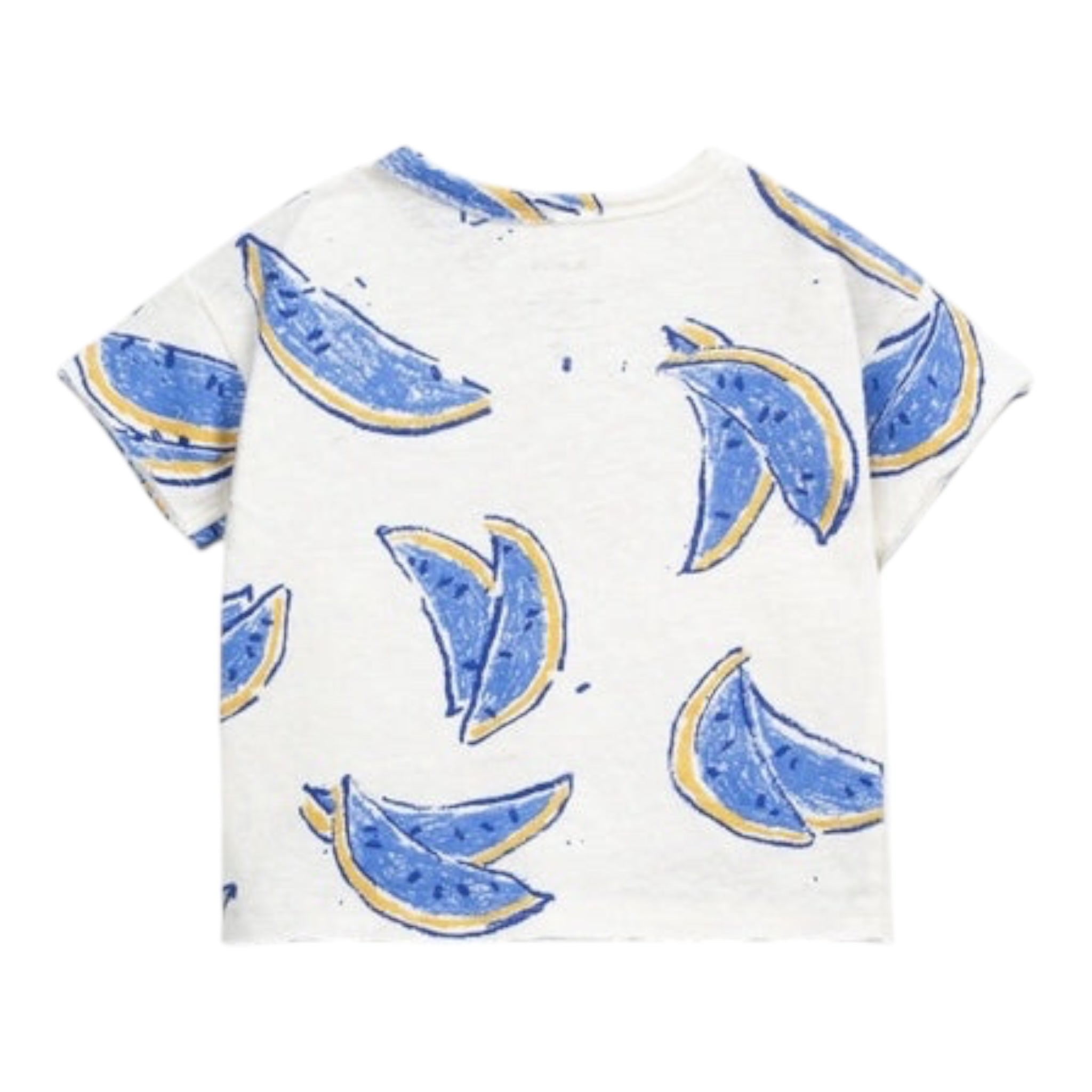 Play Up T-Shirt Tinta Unita con Stampa per Bambino PA033AQ11056 PANNA PLAY UP 