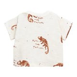 Play Up T-Shirt Tinta Unita con Camaleonti per Bambino PA033AQ11057 PANNA PLAY UP 