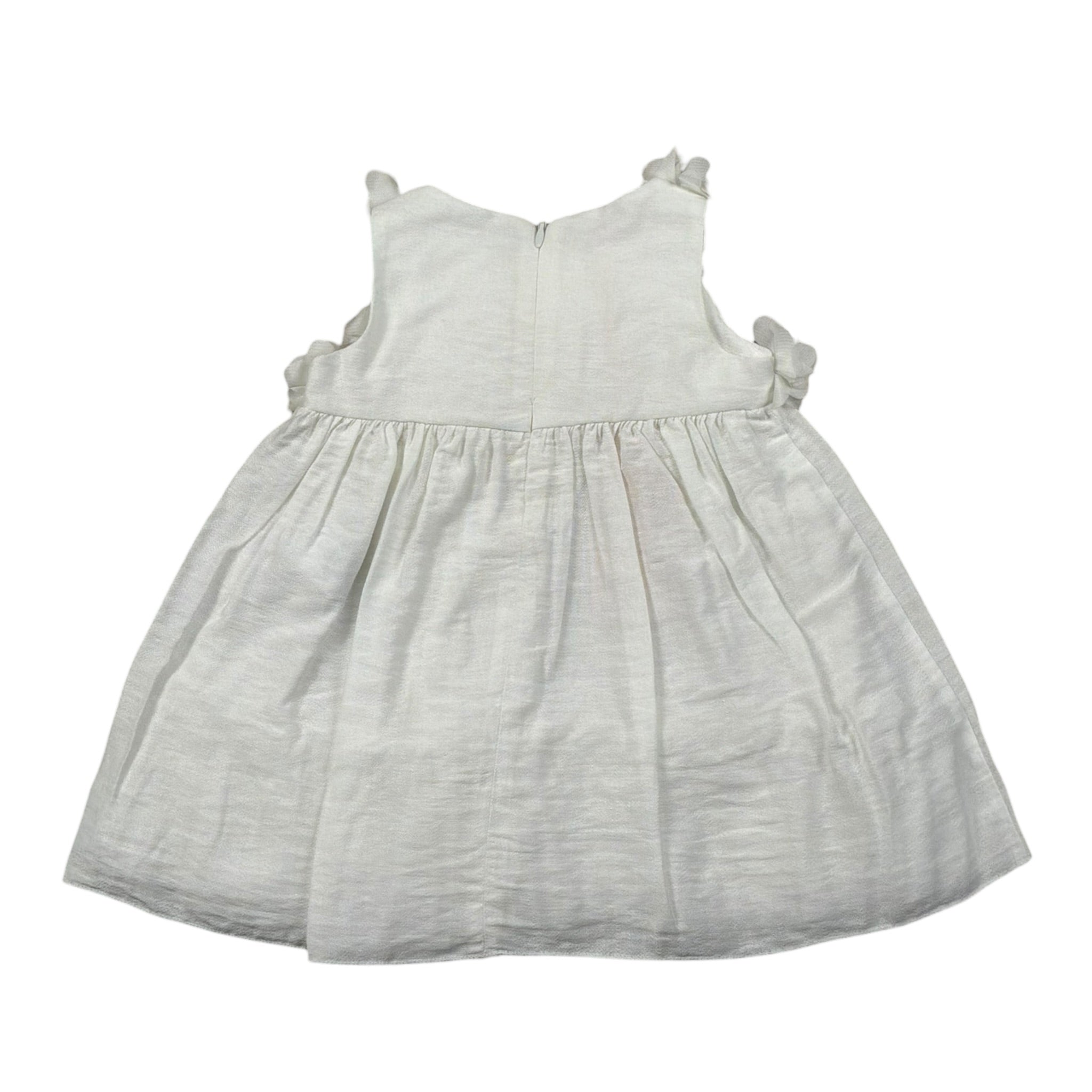 Please Abito Giromanica Tinta Unita con Tulle per Neonata AB36370G73 BIANCO PLEASE 