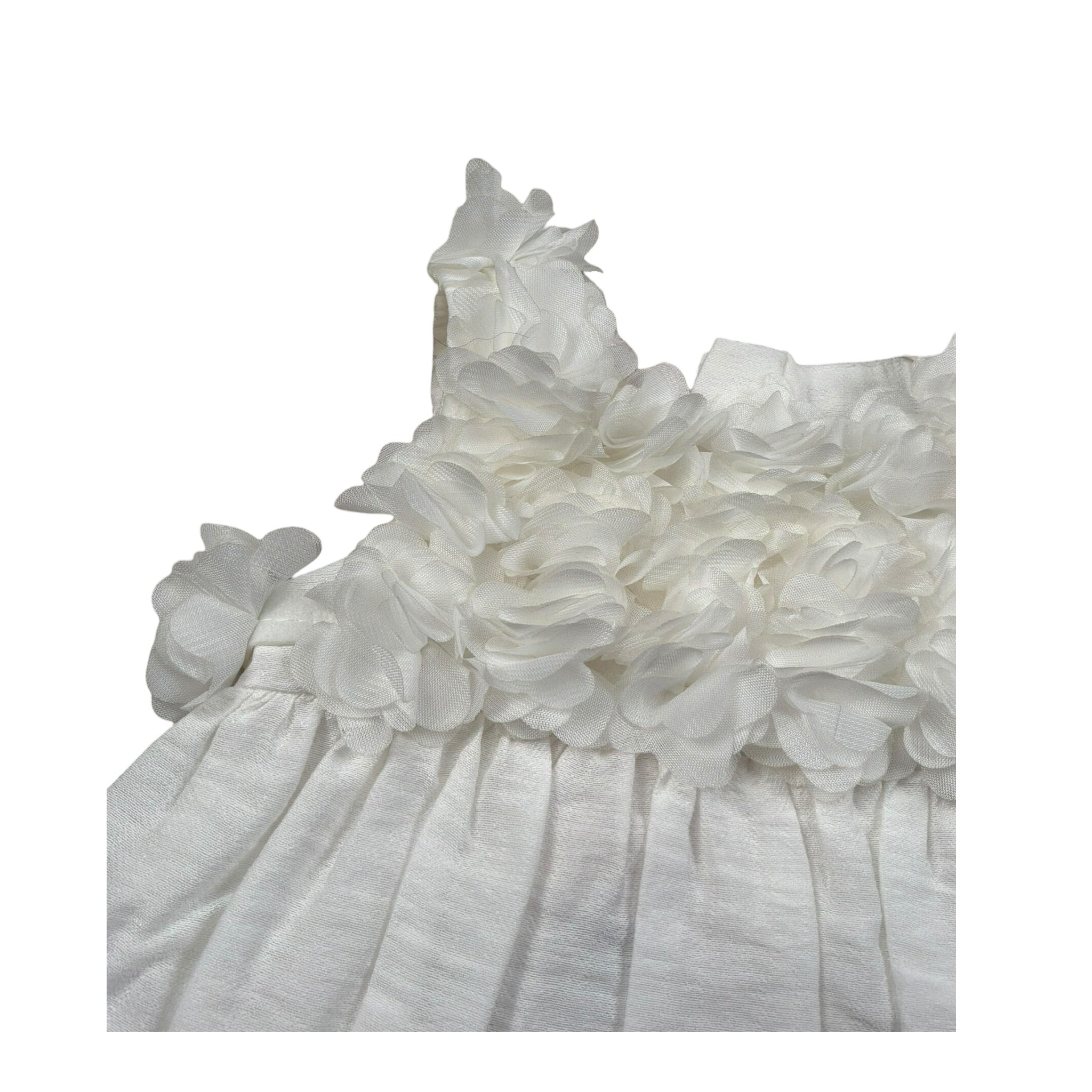 Please Abito Giromanica Tinta Unita con Tulle per Neonata AB36370G73 BIANCO PLEASE 