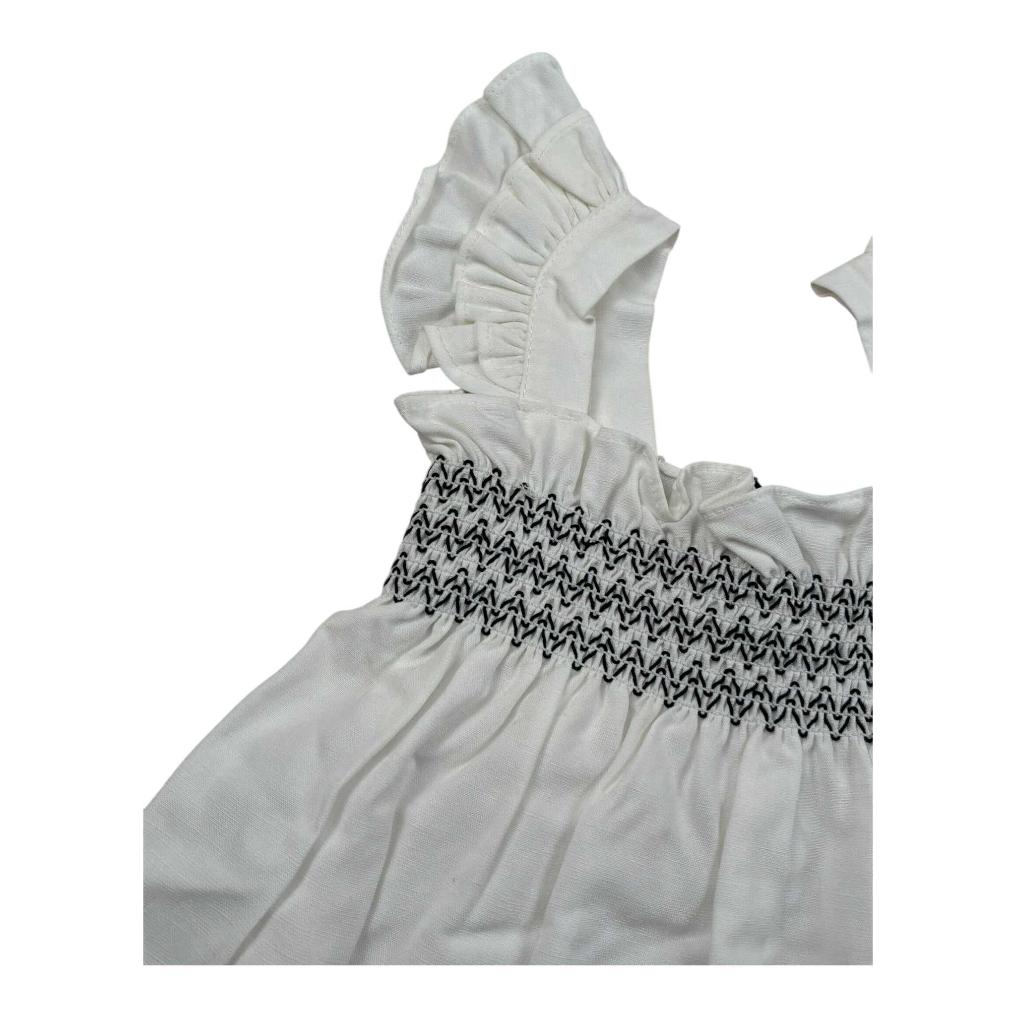 Please Camicia Giromanica Tinta Unita per Neonata CC00300G71 BIANCO PLEASE 