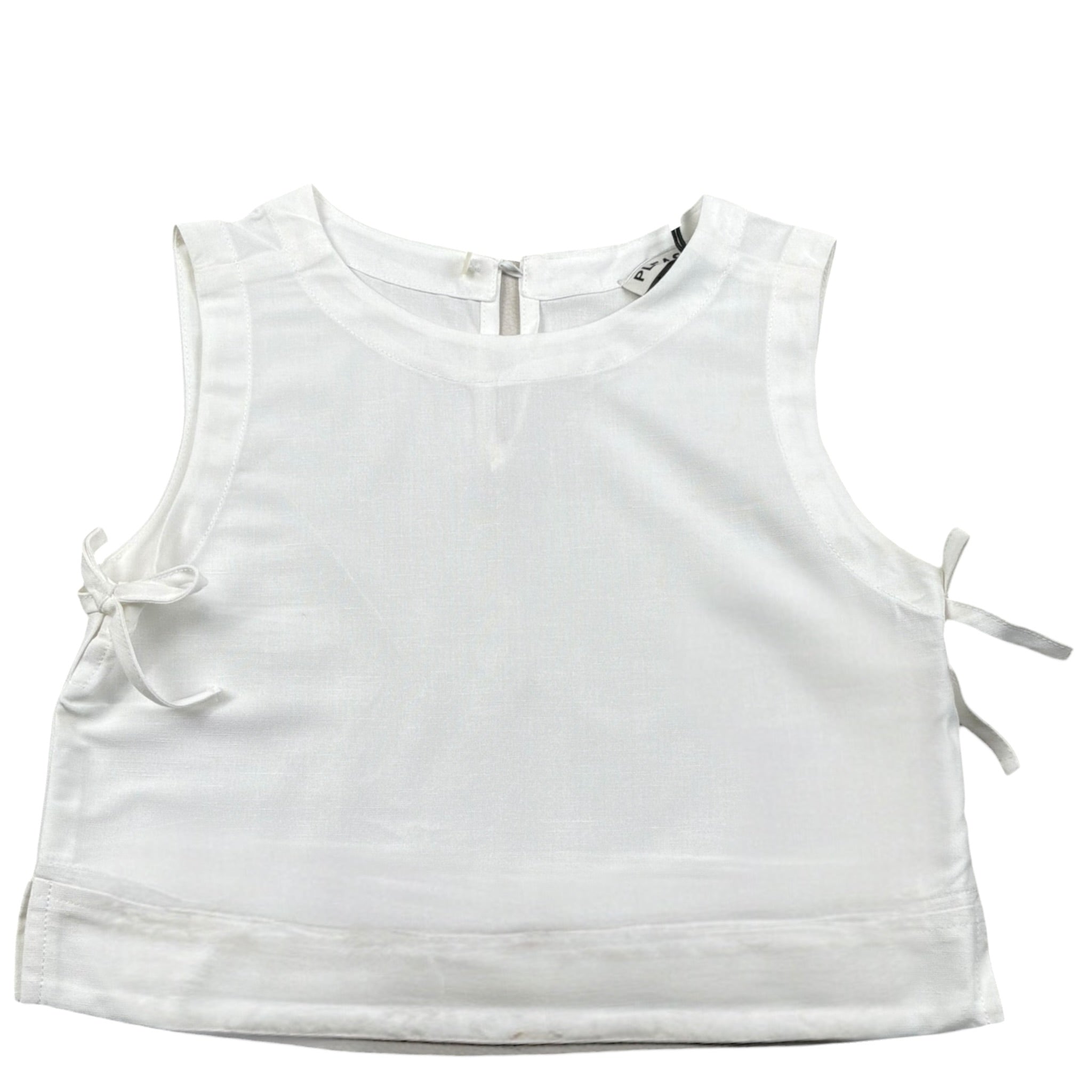 Please Top Giromanica Tinta Unita per Bambina CC89300G72X BIANCO PLEASE 