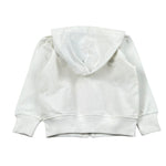 Please Felpa Tinta Unita con Zip E Stampa per Bambino LK06042B71 BIANCO PLEASE 