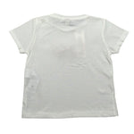 Please T-Shirt Girocollo Tinta Unita con Fiocco per Neonata MB07030G71 BIANCO PLEASE 