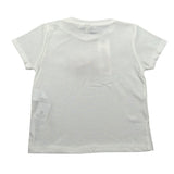 Please T-Shirt Girocollo Tinta Unita con Fiocco per Neonata MB07030G71 BIANCO PLEASE 