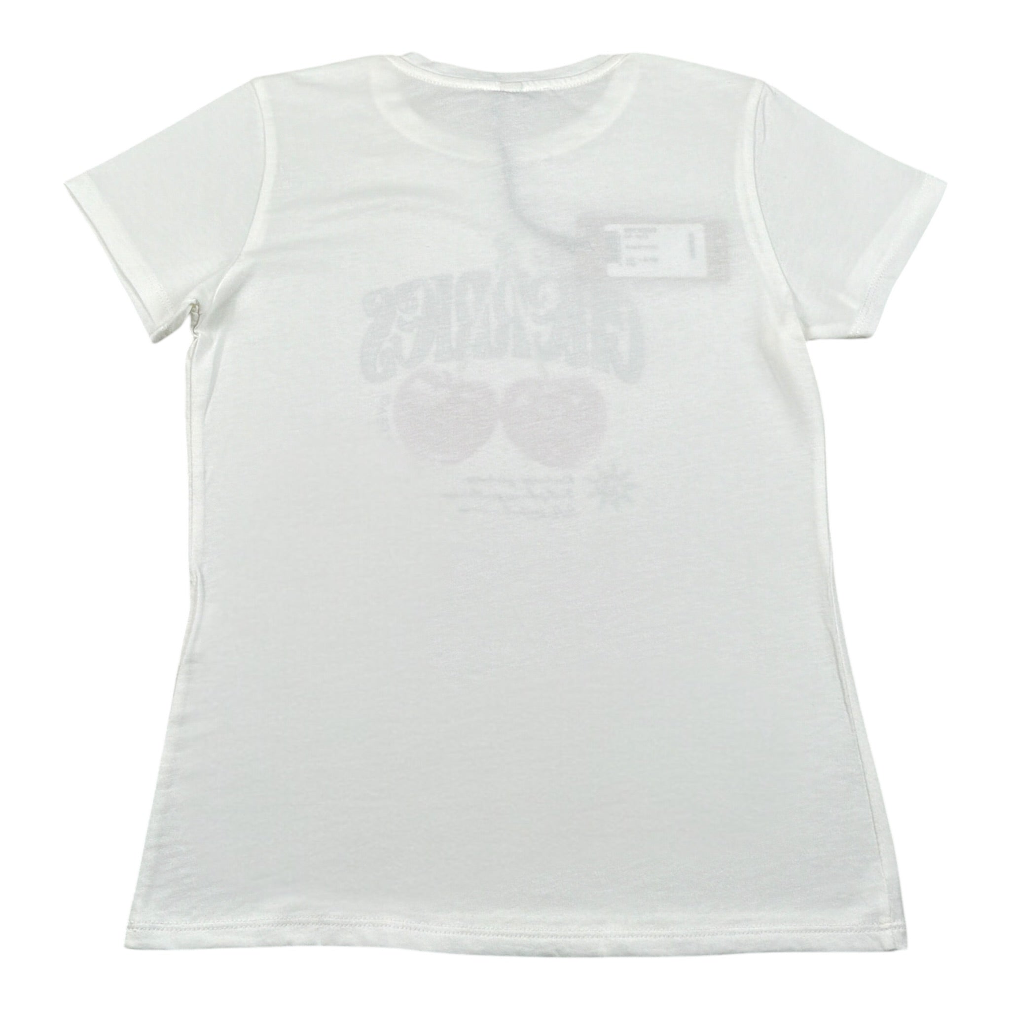 Please T-Shirt tinta unita con Stampa Bianco per Bambina MBD1030G72 BIANCO PLEASE 