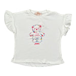 Please T-Shirt Girocollo tinta unita con Stampa Bianco per Neonata MBF4030G60 BIANCO PLEASE 
