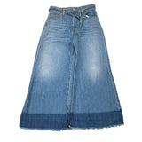 Please Jeans Tinta Unita Modello A Palazzo per Bambina PH06012G72 BLU PLEASE 