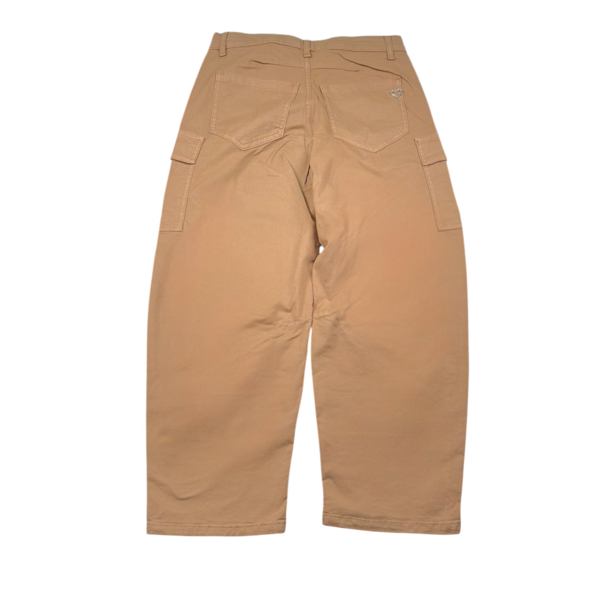 Please Pantalone Tinta Unita con Tasconi per Bambina PH29132G72 CAMMELLO PLEASE 