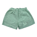 Please Short Tinta Unita Traforato per Neonata RE08240G71 VERDE ACQUA PLEASE 
