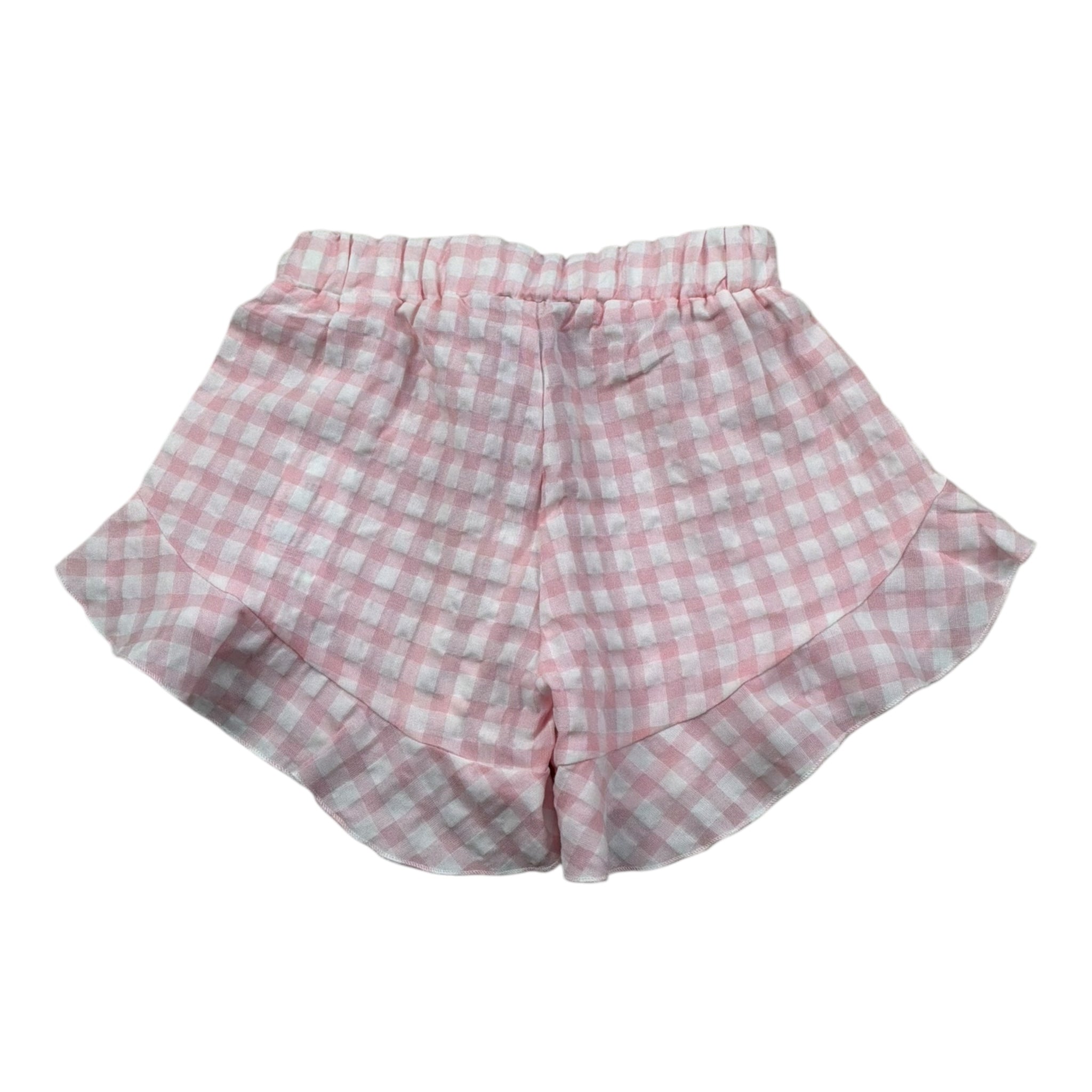 Please Short Fantasia Quadretti Bicolore per Neonata RE13273G71 BIANCO/ROSA PLEASE 