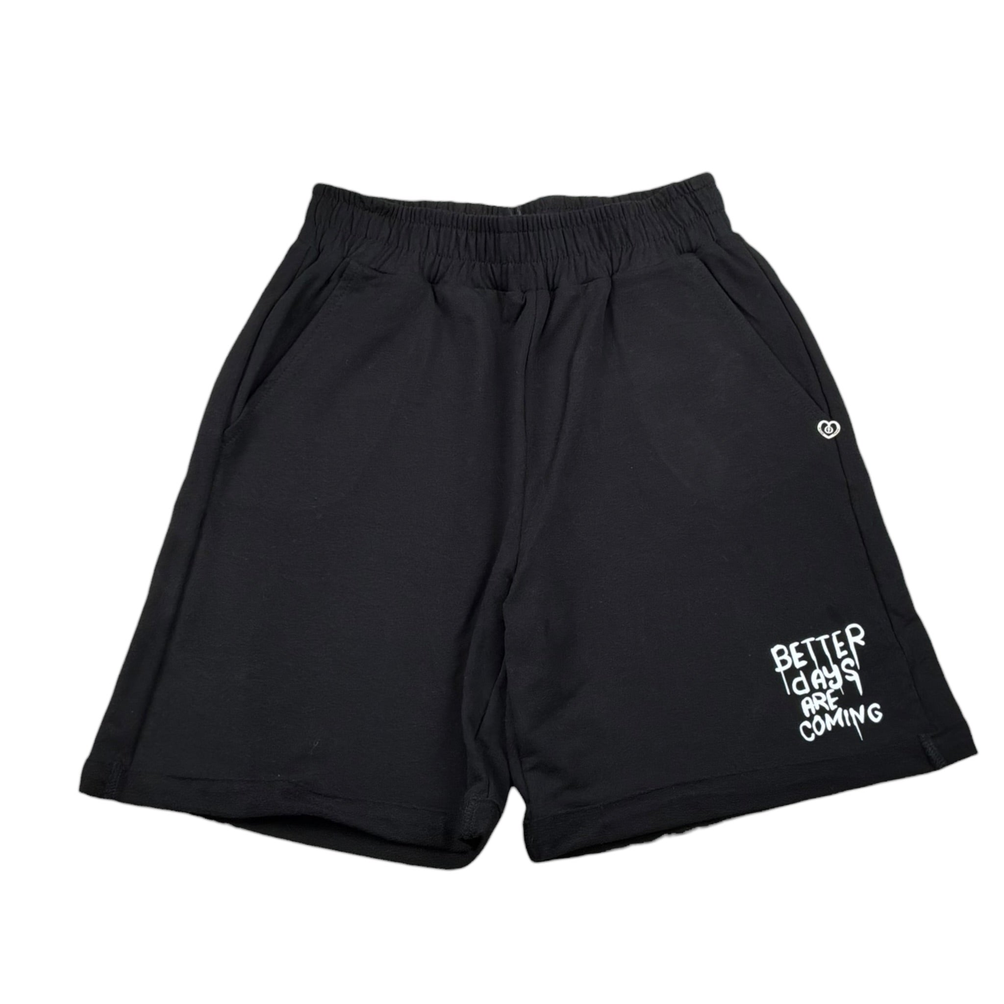 Please Short Tinta Unita con Elastico In Vita per Bambina RE60042G72 NERO PLEASE 