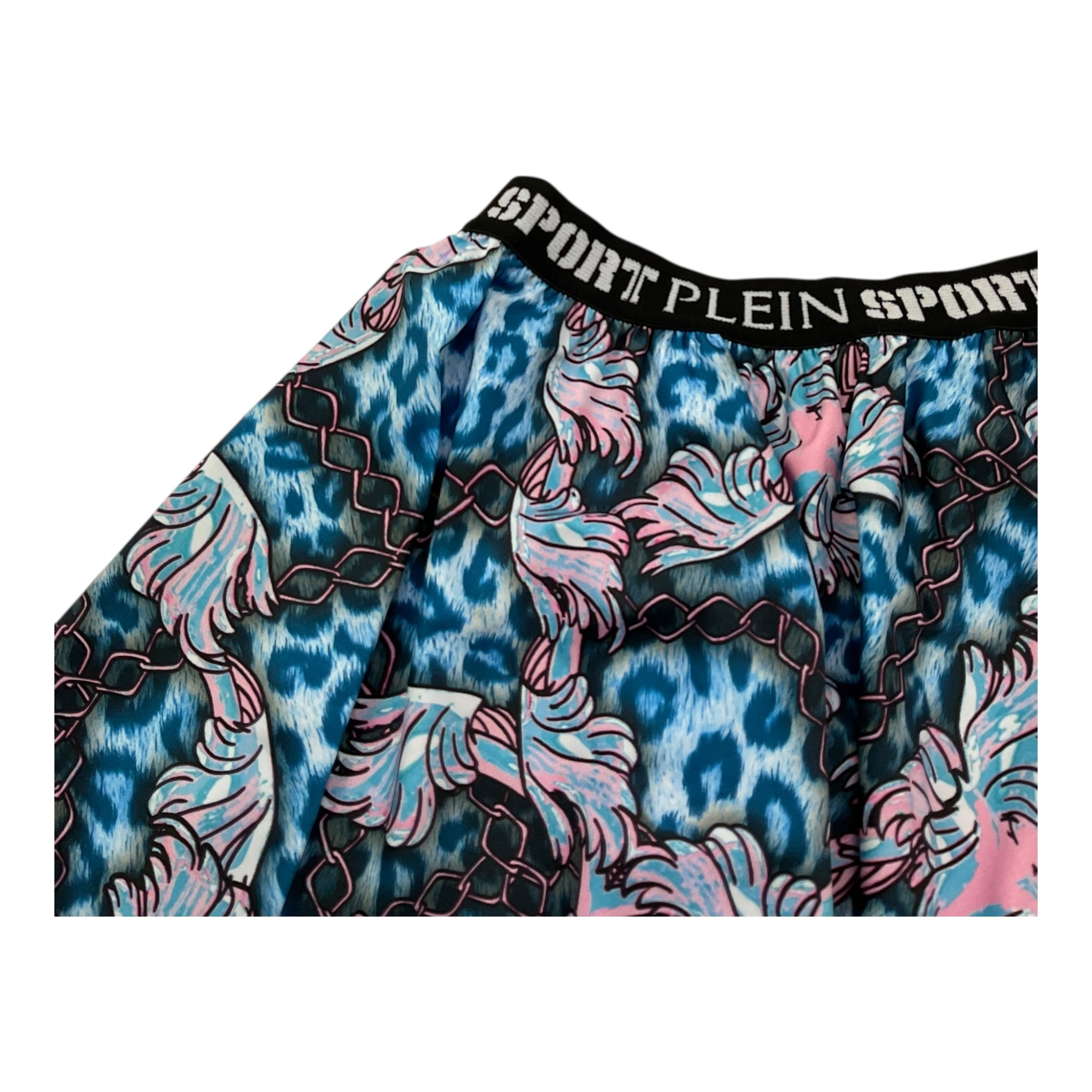 Plein Sport Swim Gonna Stampa Fantasia con Elastico In Vita Logato per Bambina PS25KGCU03 AZZURRO PLEIN SPORT SWIM 