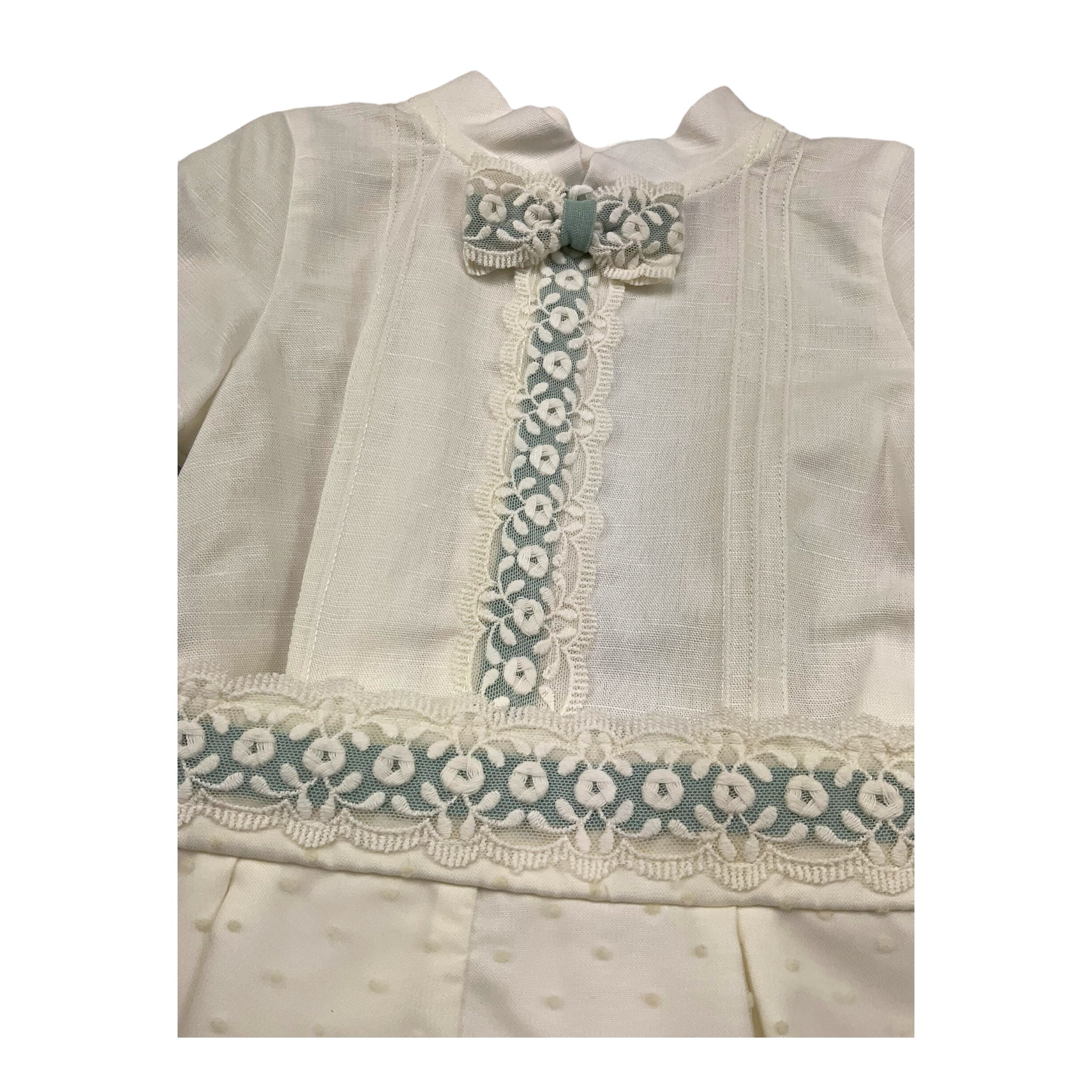 Pontoporponto Completo 2 Pezzi Camicia-Culotte per Neonato 6311 PANNA PONTOPORPONTO 
