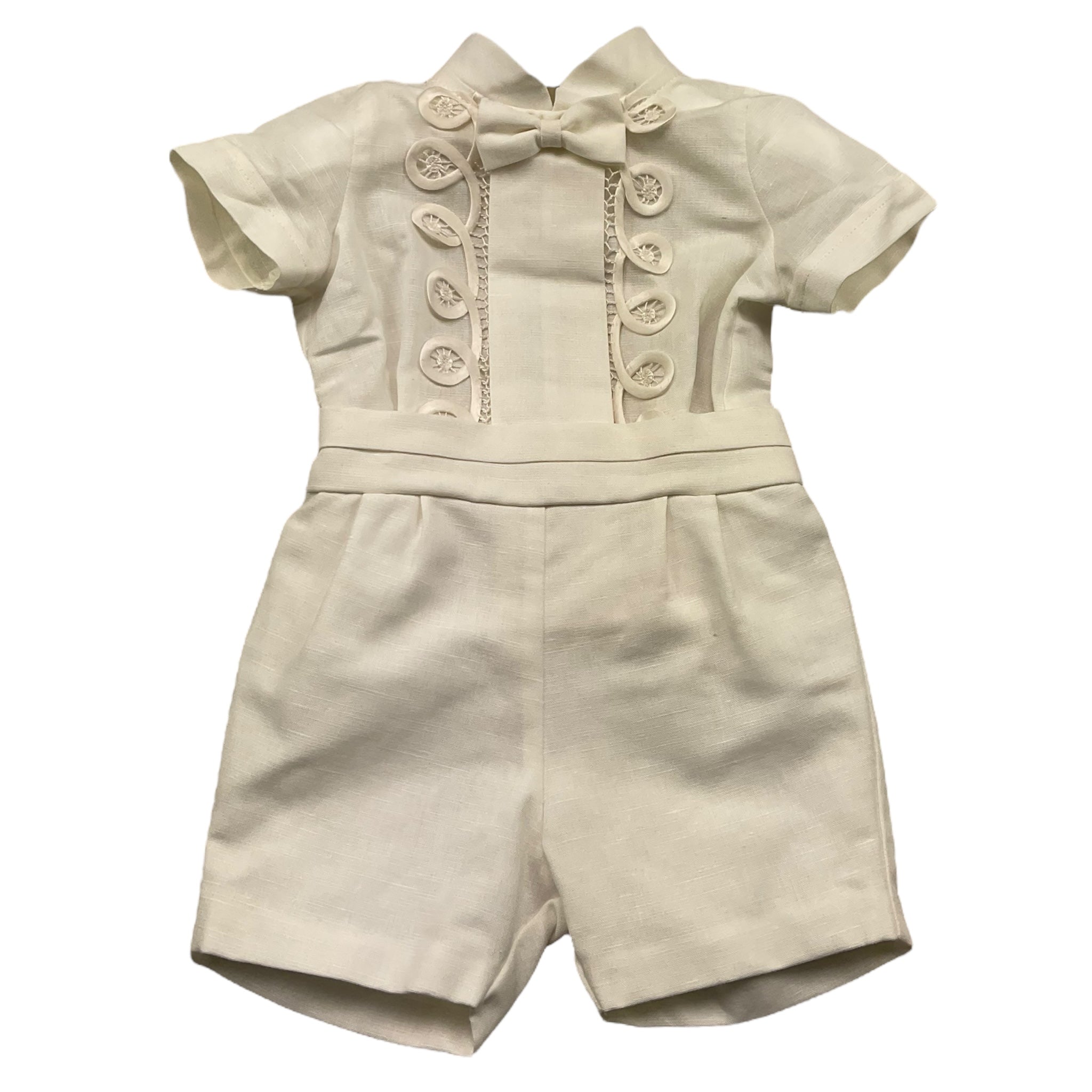 Pontoporponto Completo 2 Pezzi Camicia-Bermuda per Neonato 6328 PANNA PONTOPORPONTO 
