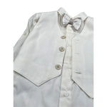 Pure Firenze Completo 4 Pezzi Camicia-Gilet-Bermuda-Papillon Panna per Neonato 11088 PANNA PURE FIRENZE 
