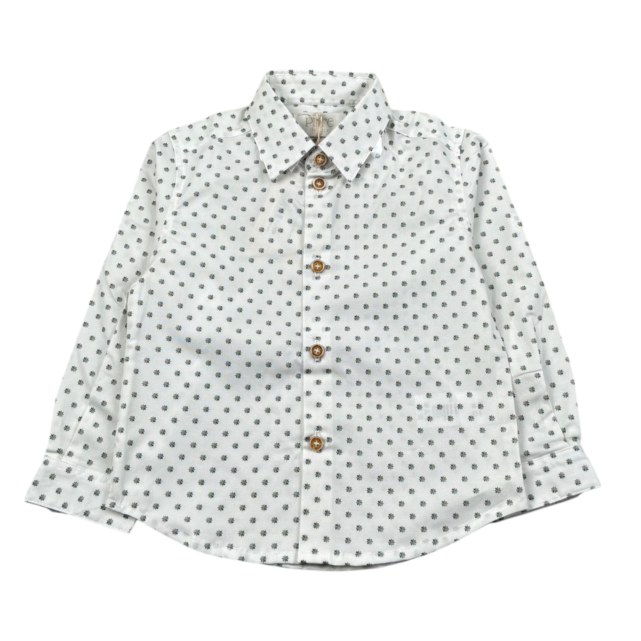 Pure Firenze Camicia Manica Lunga Fantasia Floreale per Neonato PC031777 BIANCO PURE FIRENZE 