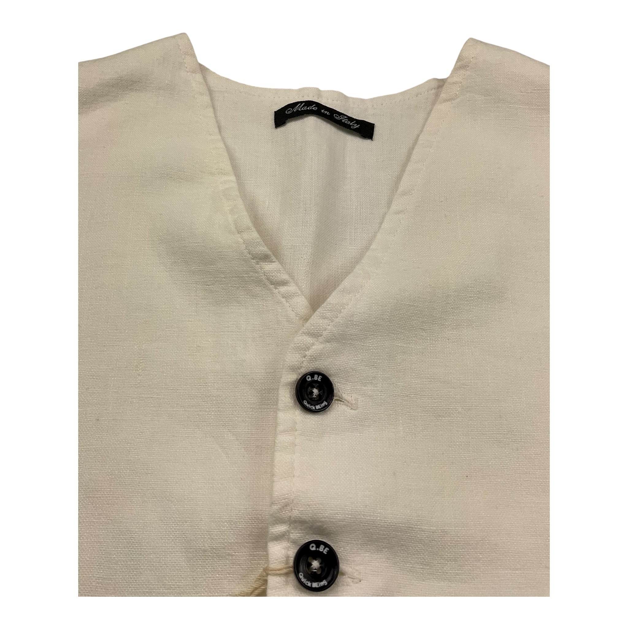 Quick Being Gilet Tinta Unita per Bambino JT1923 PANNA QUICK BEING 