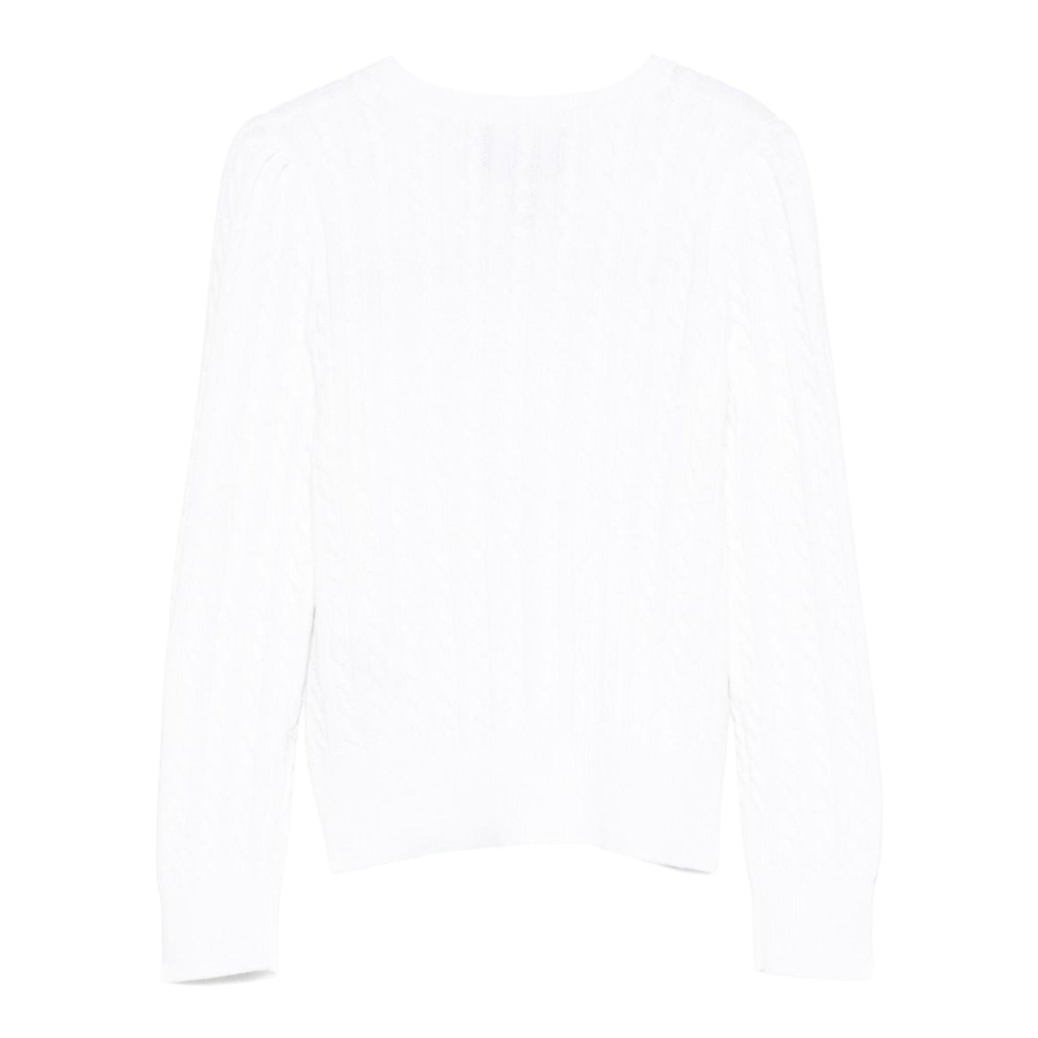 Ralph Lauren Cardigan Tinta Unita con Trecce per Bambina 312543047064 BIANCO RALPH LAUREN 