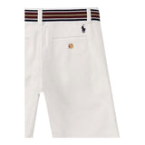 Ralph Lauren Bermuda Tinta Unita con Cintura per Neonato 322863960013N BIANCO RALPH LAUREN 