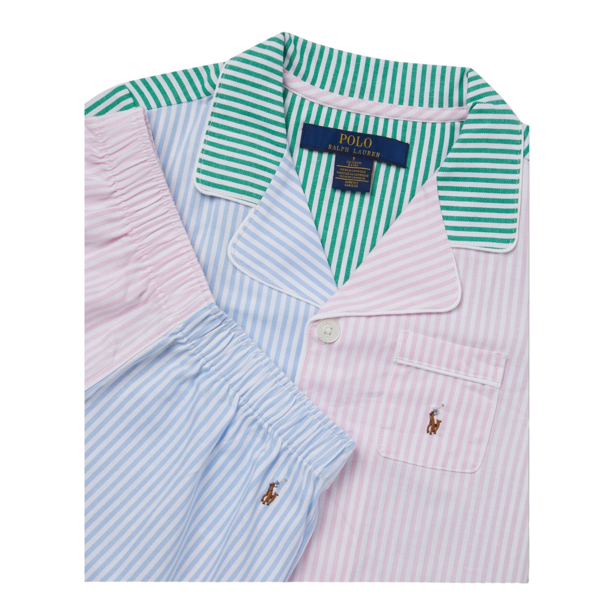 Ralph Lauren Completo 2 Pezzi Pigiama Camicia-Shorts  per Bambina 9P01400 MULTICOLOR RALPH LAUREN 