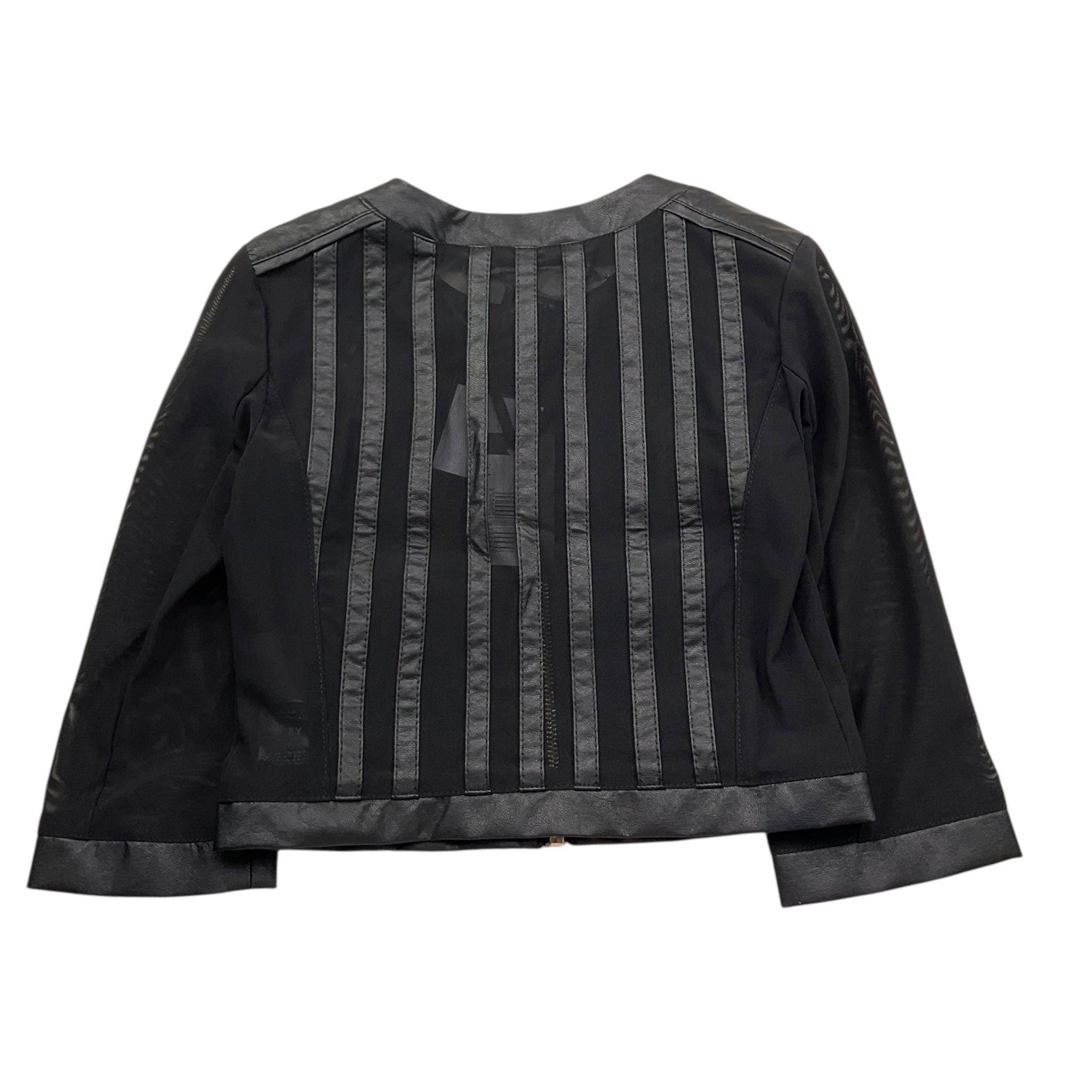 Relish Giubbino Tinta Unita con Trasparenze per Bambina RGP2405011001 NERO RELISH 