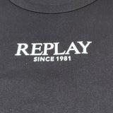Replay T-Shirt Girocollo Tinta Unita con Logo per Bambino SB7404 NERO REPLAY 