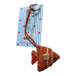 Saint Barth Portachiavi In Paglia con Pesciolino per Bambina 00536L ARANCIONE SAINT BARTH 
