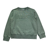 Saint Barth Felpa Girocollo Tinta Unita con Stampa per Bambino 00689L VERDE SAINT BARTH 