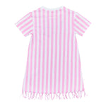 Saint Barth Abito Bicolore con Fantasia A Righe per Bambina ABY0001 BIANCO/ROSA SAINT BARTH 