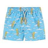 Saint Barth Costume Tinta Unita con Stampa Bart per Bambino BARTANGEL AZZURRO SAINT BARTH 