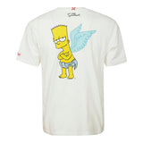Saint Barth T-Shirt Girocollo Tinta Unita con Stampa Simpson per Bambino BART BIANCO SAINT BARTH 