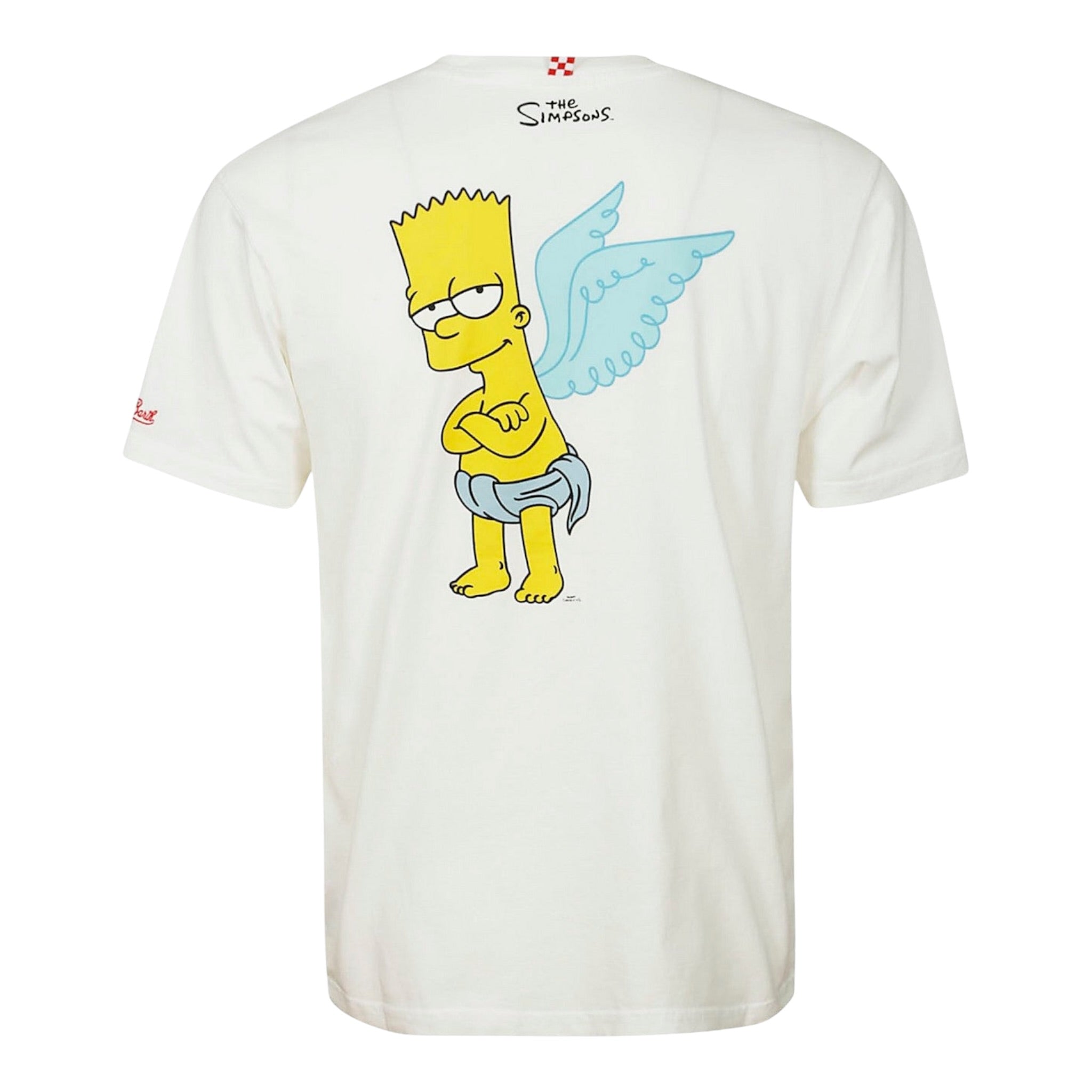 Saint Barth T-Shirt Girocollo Tinta Unita con Stampa Simpson per Bambino BART BIANCO SAINT BARTH 