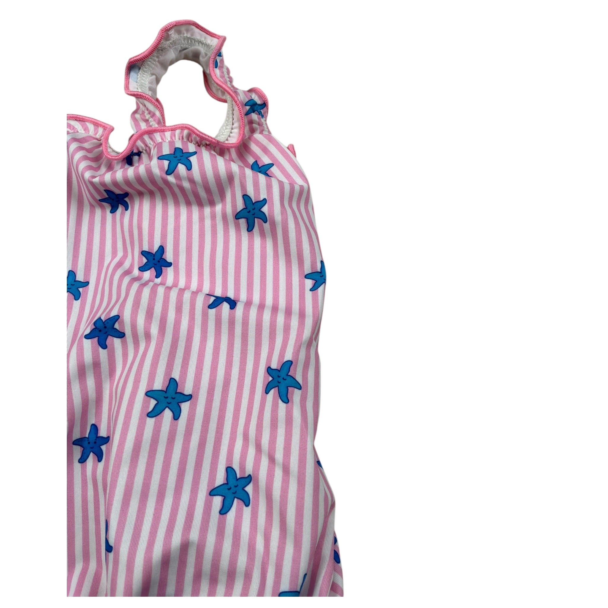 Saint Barth Costume Intero Bicolore con Fantasia A Righe per Neonata CLIO001NX BIANCO/ROSA SAINT BARTH 