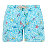 Saint Barth Costume Tinta Unita con Stampe Granchio per Bambino COMFORTLIGHT AZZURRO SAINT BARTH 