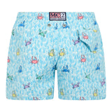 Saint Barth Costume Tinta Unita con Stampe Granchio per Bambino COMFORTLIGHT AZZURRO SAINT BARTH 