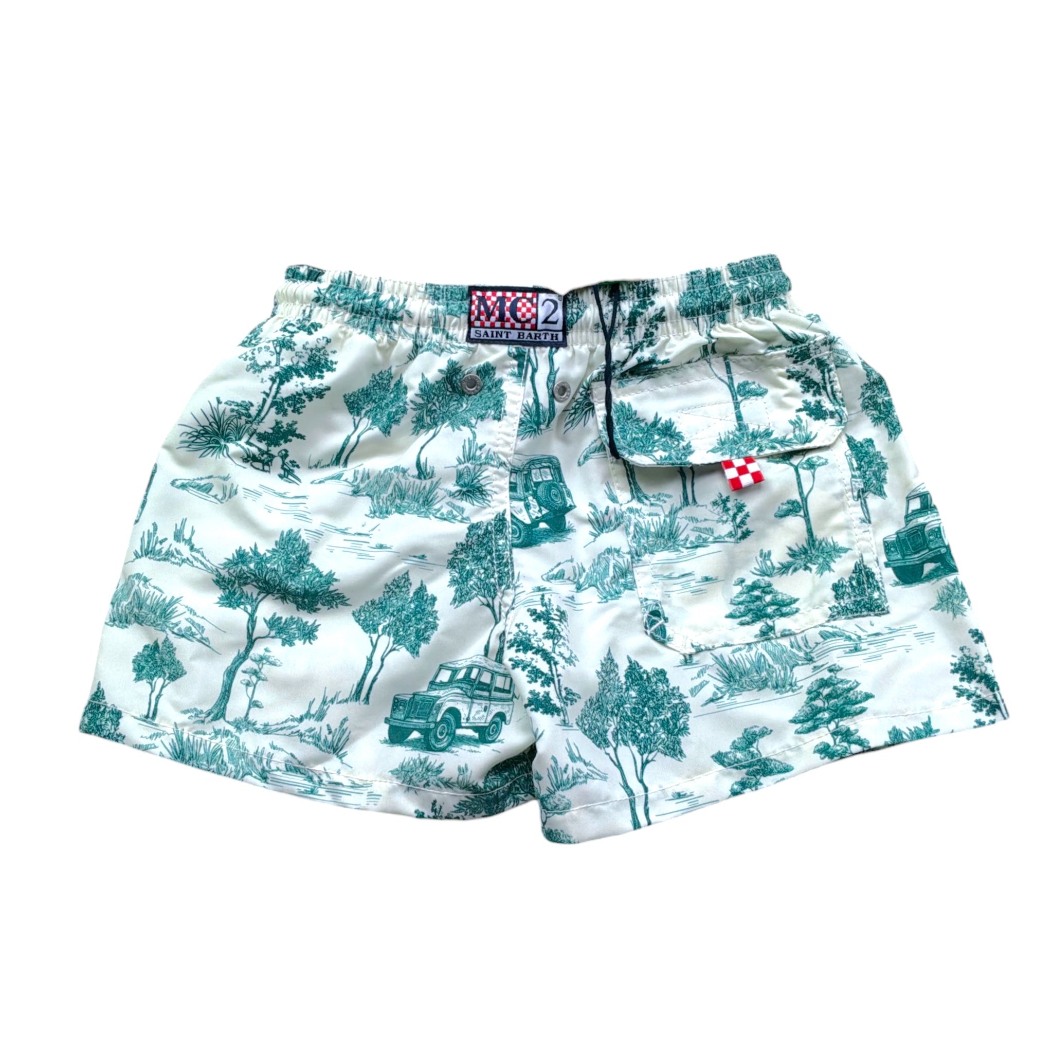 Saint Barth Costume Modello Boxer Tinta Unita con Stampa per Bambino COUNTRYU BEIGE SAINT BARTH 