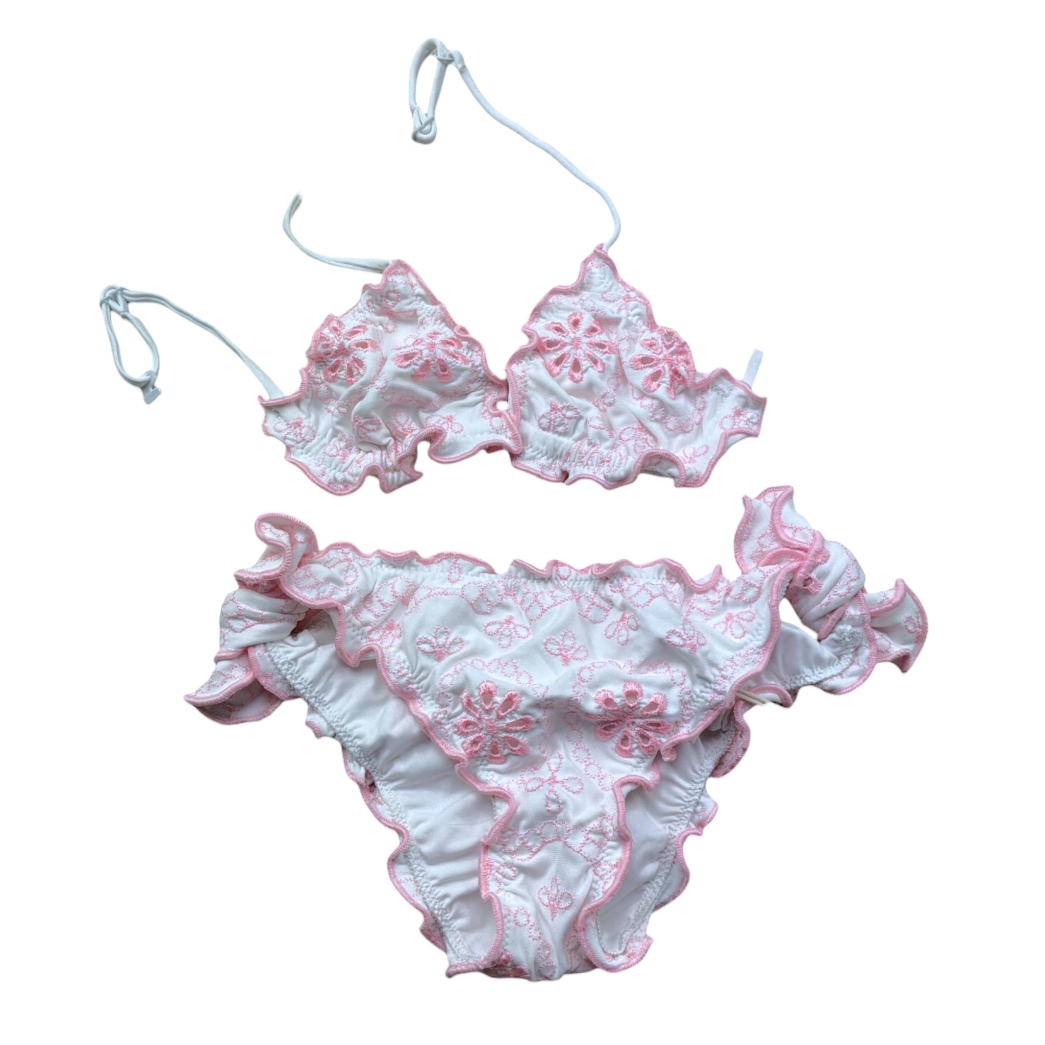 Saint Barth Costume 2 Pezzi Triangolo-Slip per Bambina CRIS01 BIANCO SAINT BARTH 