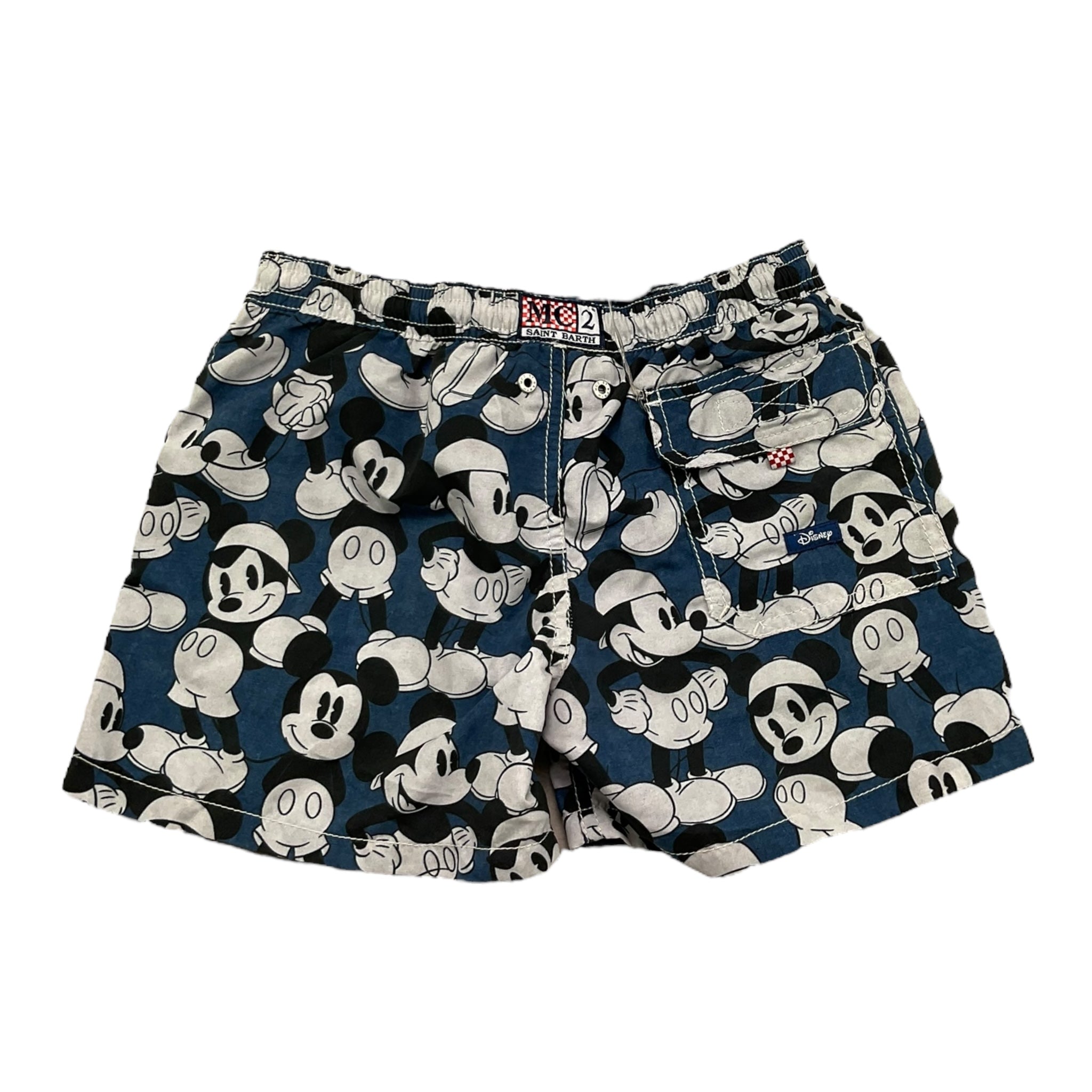 Saint Barth Costume Tinta Unita con Stampe Topolino per Bambino DISNEY BLU SAINT BARTH 
